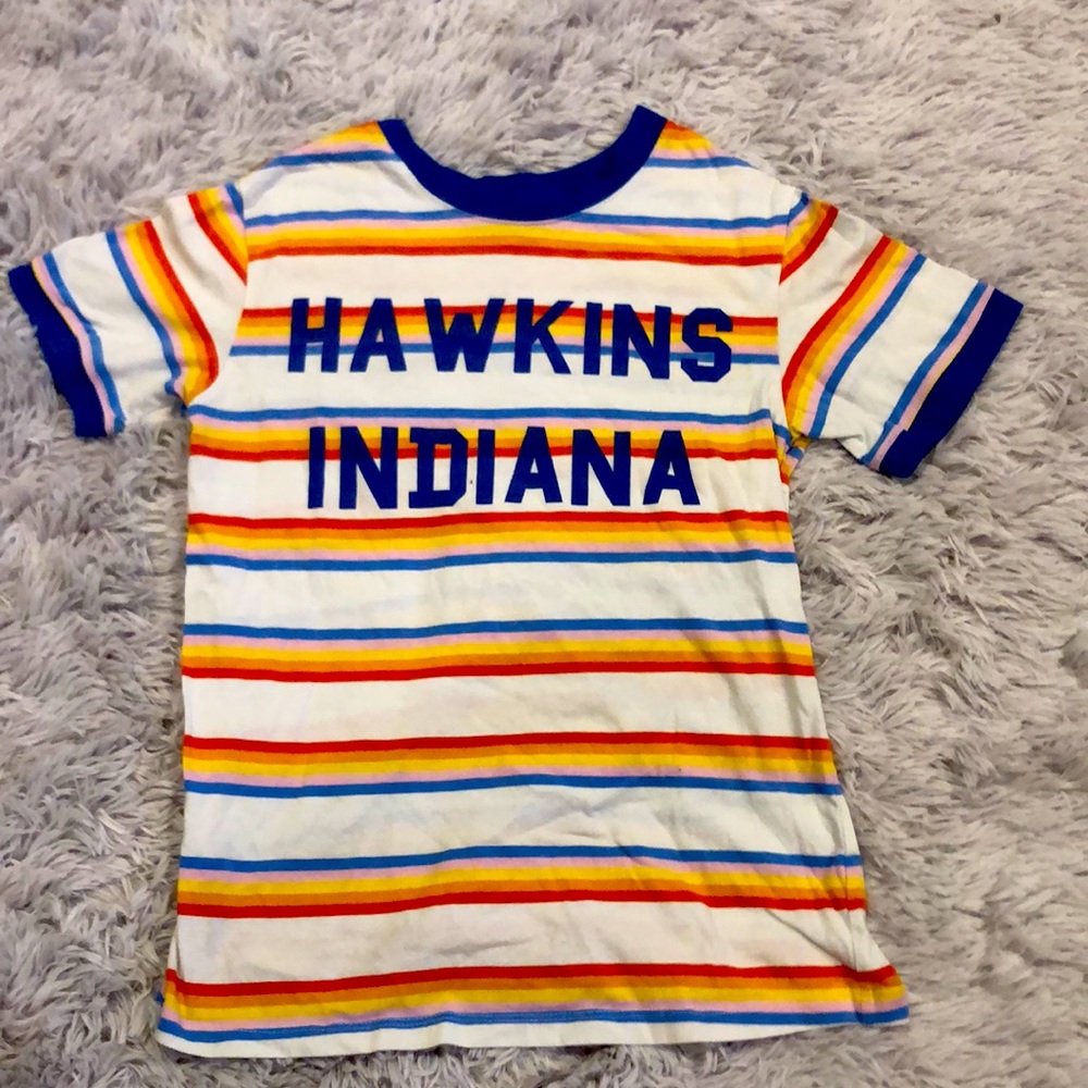 Hawkins, Indiana stranger things shirt.